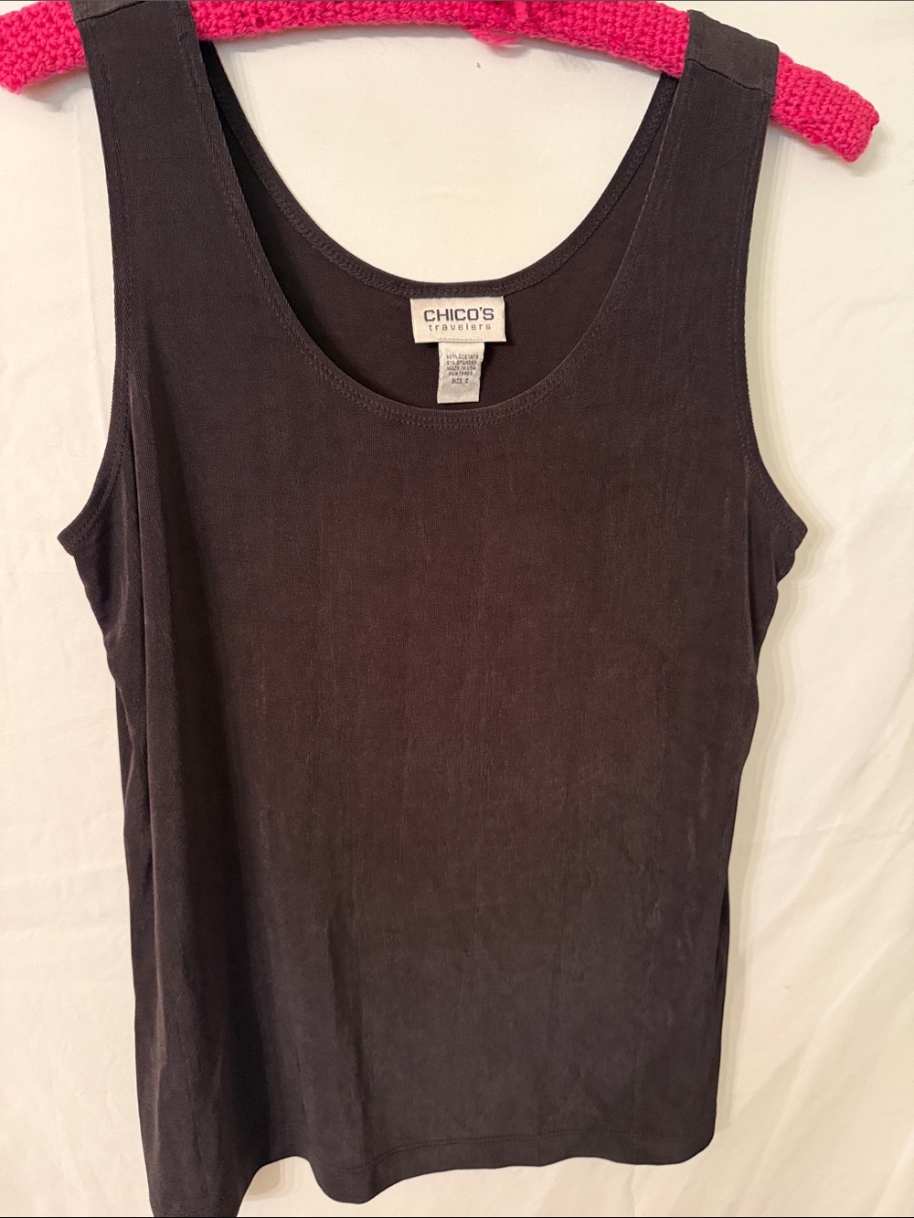 Chico's Women's Charcoal Black Scoop Neck Tank Top